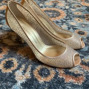 mesh and rhinestone heels size 8.5